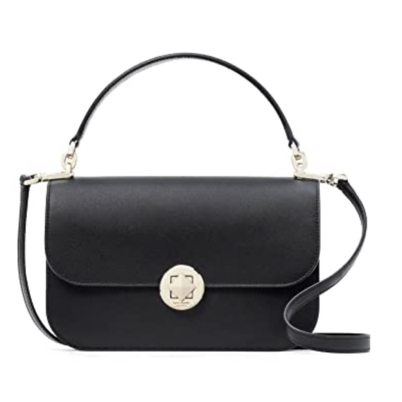 NEW KATE SPADE Audrey Flap Crossbody BLACK $399 - Picture 1 of 6